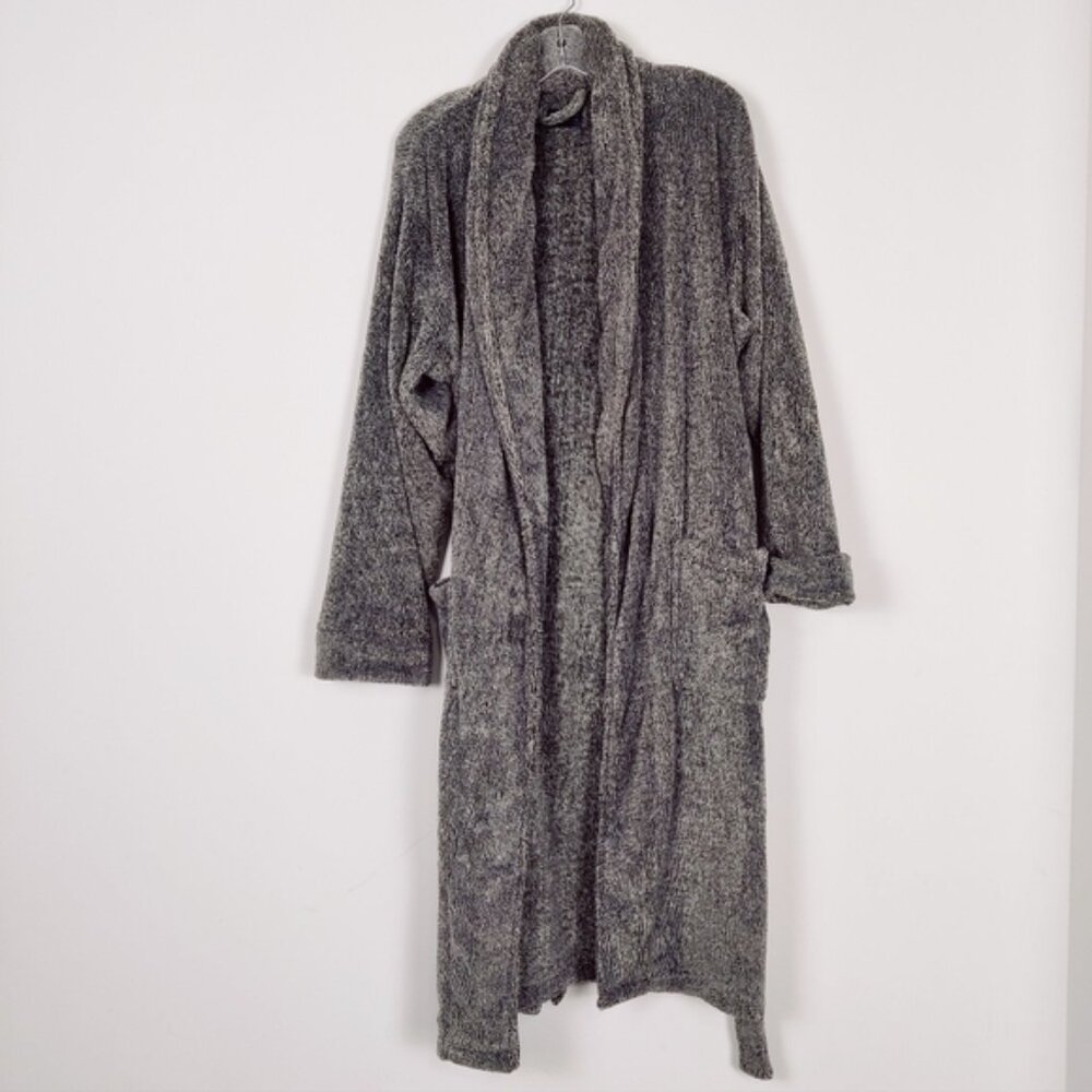 Denver Hayes Lounge Robe - One Size Sherpa Green Silver Loungewear Unisex